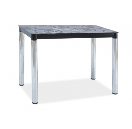 Jedálenský stôl DAMAR II, čierny/chróm Jedálenský stôl DAMAR II, čierny/chróm