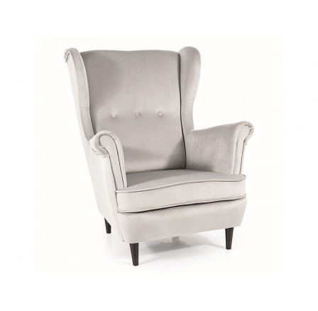 KRESLO LORD VELVET J. BLUVEL GREY 03 / WENGE KRESLO LORD VELVET J. BLUVEL GREY 03 / WENGE