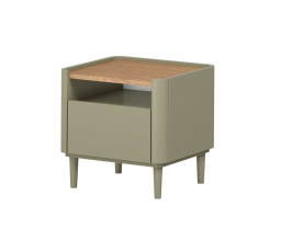 ELIVO NOČNÝ STOLÍK 50 1SZ - eukalyptus / dub baltic dune / nohy eukalyptus