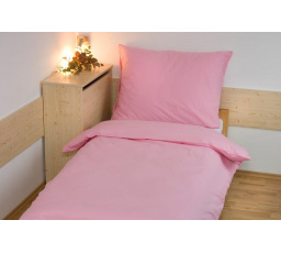 Predĺžené obliečky bavlna UNI 140x220, 70x90cm Ružová hotelový uzáver