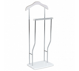 Nemý sluha, výška 108 cm, MDF - biely matný lak, kov - chróm, nosnosť 5 kg