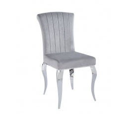 Stolička velvet/chrom sivá K8-FX