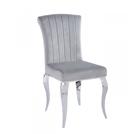 Stolička velvet/chrom sivá K8-FX Stolička velvet/chrom sivá K8-FX