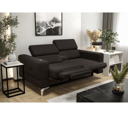 Sofa TOSCANIA II, relax 185 cm - čierna