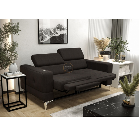Sofa TOSCANIA II, relax 185 cm - čierna