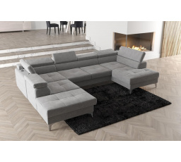 Rohová sedacia súprava TOSCANIA MAX II 170x350x220 - sivá, ľavá