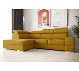 Rohová sedacia súprava ROYAL I 260×185 - žltá, ľavá