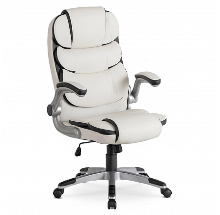 Otočná stolička LIVERPOOL Biela Ekokoža