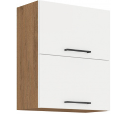 Horná skrinka VIGO - 60 GU-72 2F, Dub Lancelot / Biely lesk