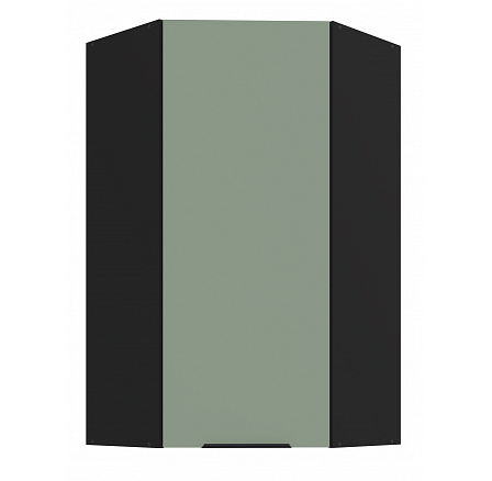Horní rohová skříňka ARIA - 60x60 GN-108 1F (45°), Černá/Aquamarine Horní rohová skříňka ARIA - 60x60 GN-108 1F (45°), Černá/Aquamarine
