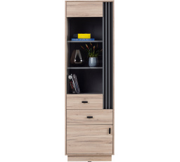 Vitrína ALLMO AL-3, Dub Estana light/Antracite