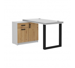 Písací stôl s komodou MATYLDA 140, Dub artisan/Grey