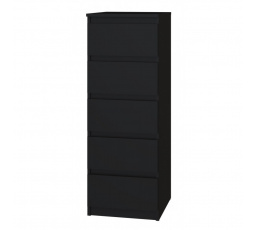 Komoda MALVÍNA W5, Čierna