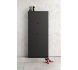 Botník FLAP 007 4KL, Čierny matný