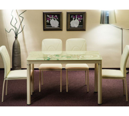 Jedálenský stôl DAMAR, krémový, 80x60 cm