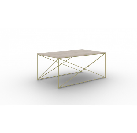 Stolík kávový Dante Zlatý+Sonoma