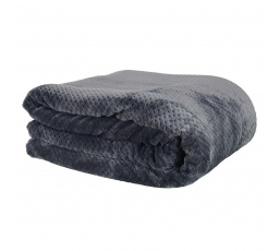 Šedá sherpa deka 180x220cm hrubá prešívaná