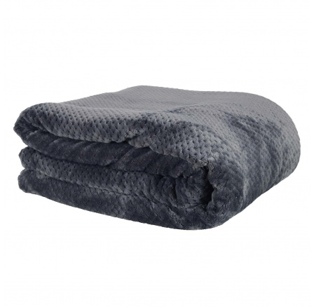 Šedá sherpa deka 180x220cm hrubá prešívaná