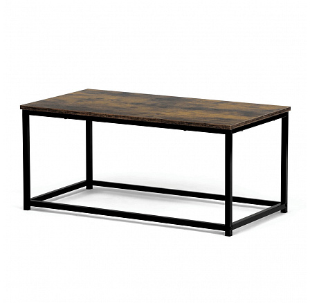 Stôl konferenčný, 90x48x41 cm, MDF, dekor staré drevo, čierny kov Stôl konferenčný, 90x48x41 cm, MDF, dekor staré drevo, čierny kov