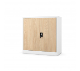 Kancelárska skrinka BEATA, 900 x 930 x 400 mm, Eco Design: biela/ dub sonoma