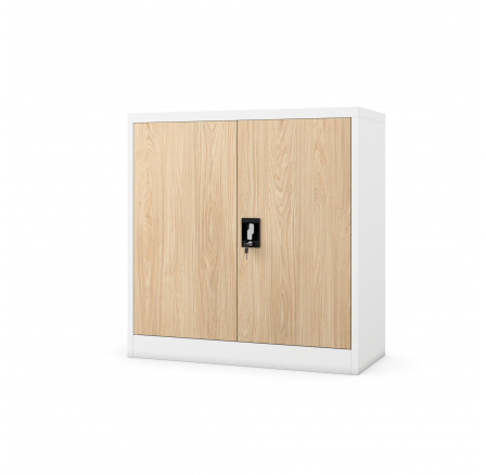 Kancelárska skrinka BEATA, 900 x 930 x 400 mm, Eco Design: biela/ dub sonoma