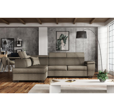 Rohová sedacia súprava Wiliam L hnedá