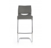 Barová stolička H87, biela/sivá