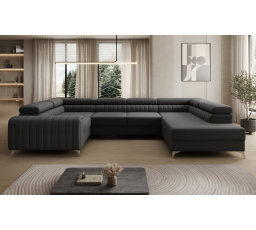 Rohová sedacia súprava v tvare U LOUIS, Sawana 14 Pravá