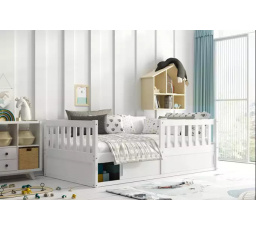 Detská posteľ SMART s matracom, Biela