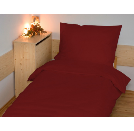 Obliečky francúzske bavlna UNI 200x200,70x90 vínové