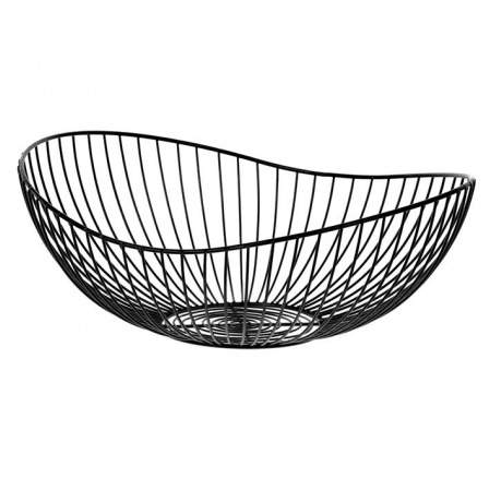 Košík, kovová dekorace, barva černá