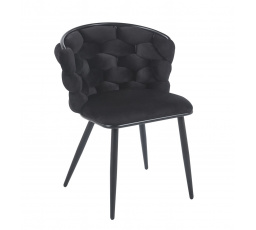 Zamatová stolička čierna K47-FXJG B