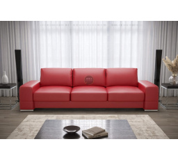 Sofa ZARA DL 270 cm prírodná koža - červená koža