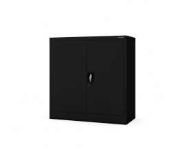 Kovová skrinka s dverami BEATA, 900 x 930 x 400 mm, čierna