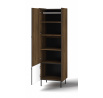 Šatníková skriňa PRESTIGO - P2, Warmia Walnut/San Sebastian/čierny mat
