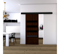 Posuvné dvere STANDART MIX F90, Wenge/čierna