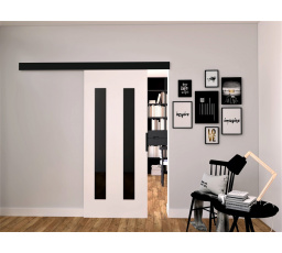 Posuvné dvere STANDART MIX H80, biela/čierna
