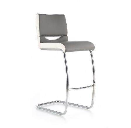 Barová stolička H87, biela/sivá