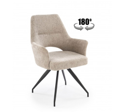 Jedálenská otočná stolička K542, Béžová/Čierna