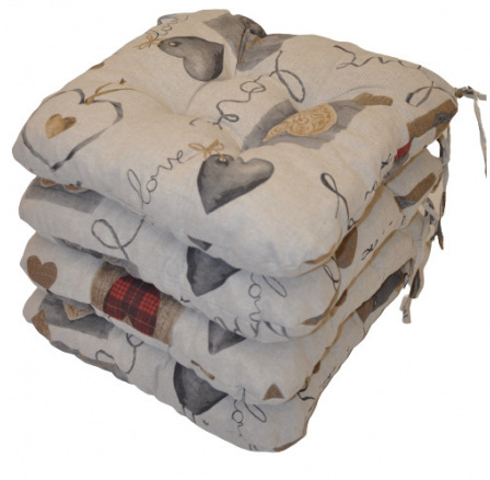 Sedadlo UNI heart LOVE - sada 4 kusov