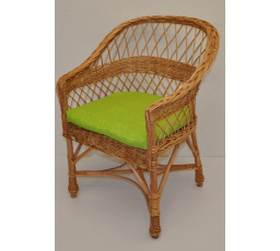 Kreslo Rudnik - vankúš svetlozelené odlesky