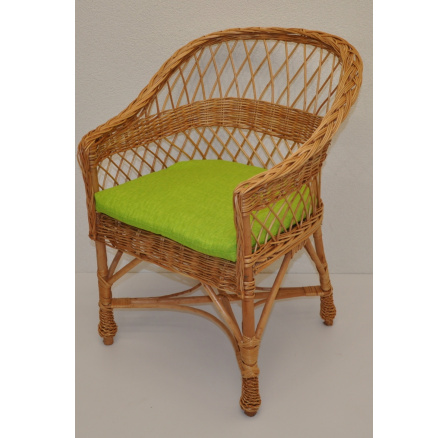 Kreslo Rudnik - vankúš svetlozelené odlesky