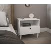 Nočný stolík DULLUM 60, biely/biely