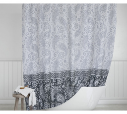 Kúpeľňový záves sivý kašmír