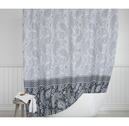 Kúpeľňový záves sivý kašmír