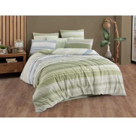 Bavlnená obliečka na vankúš Linea green 45x60