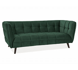 Pohovka CASTELLO 3 Velvet, zelená Bluvel 78/wenge