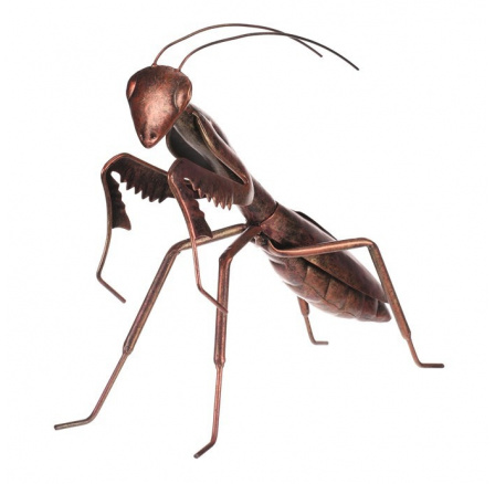 Kudlanka - kovová zahradní dekorace, měděná