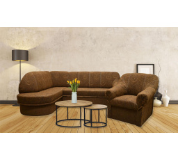 Rohová sedacia súprava + kreslo Sandra L Rosita 132