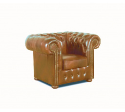 Kreslo Chesterfield Classic 1 koža koňak